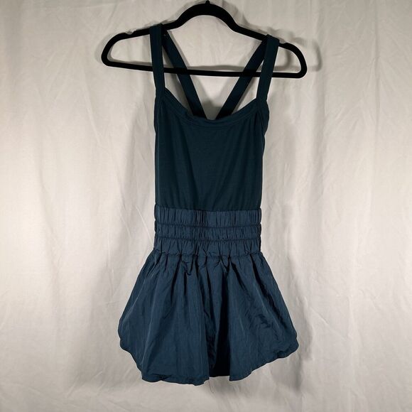Free People Pants - Free People Movement Romper Medium Green Sleeveless Pull On Athletic Dress